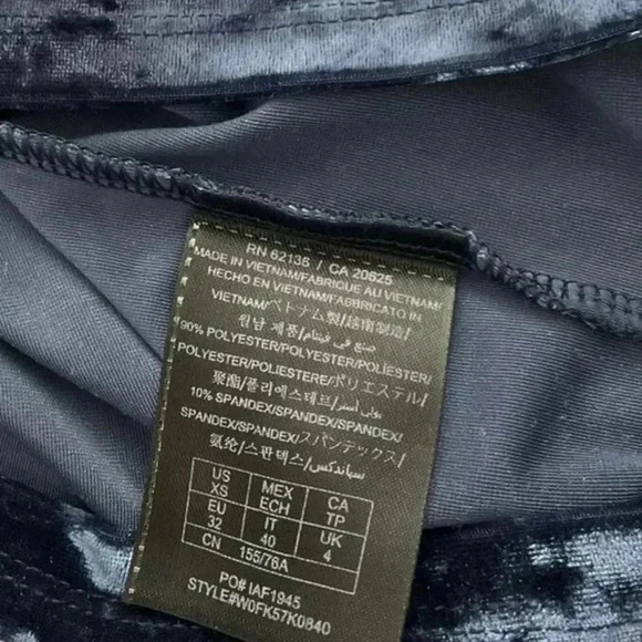 Guess Blue Crush Velvet Velour Cowl Neck Mini Cocktail Dress Women’s Size XS - Picture 6 of 7